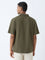 ETA Olive Textured Relaxed-Fit Cotton-Blend T-Shirt