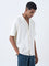 ETA Off-White Textured Relaxed-Fit Cotton-Blend Shirt