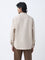 Ascot Beige Solid Relaxed-Fit Linen-Blend Shirt
