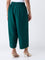Diza Green Embellished Pants