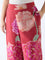 Diza Red Floral Design Ethnic Pants