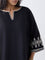 Diza Black Embroidered Tunic