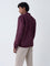 Ascot Wine Relaxed-Fit Suede Jacket