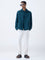 ETA Dark Teal Textured Cotton Jacket