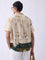 ETA Beige Floral Printed Relaxed-Fit Cotton Shirt