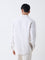 ETA Off-White Solid Relaxed-Fit Cotton-Blend Shirt