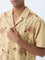 ETA Beige Floral Embroidered Relaxed-Fit Cotton Shirt