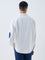 ETA White Printed Relaxed-Fit Cotton-Blend Shirt