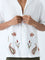 ETA White Floral Embroidered Relaxed-Fit Cotton Shirt