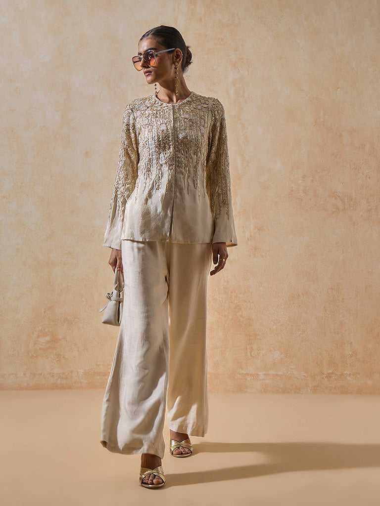 Embellished Ivory Co-ord Set