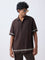 Ascot Dark Brown Striped Relaxed-Fit Shirt