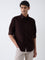 Ascot Dark Brown Relaxed-Fit Corduroy Shirt