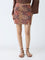 Bombay Paisley Brown Printed Cotton Skirt