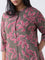 Diza Taupe Leaf Design A-Line Kurta