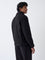 Ascot Black Solid Relaxed-Fit Suede Jacket
