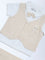 HOP Baby Beige Cotton Waistcoat, Shirt and Pants Set