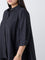 Diza Black Embellished Asymmetric Tunic