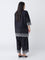 Diza Black Schiffli Embroidered Cotton Tunic