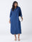 Gia Dark Blue Denim Shirt Dress