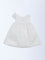 HOP Baby Girls White Bow-Detailed Fit-and-Flare Dress