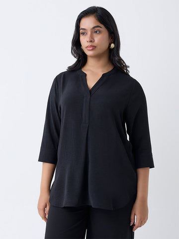 Gia Black Solid Top