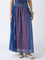 Bombay Paisley Blue Printed Cotton Maxi Skirt