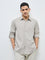 Ascot Taupe Relaxed-Fit Cotton-Blend Shirt
