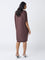 Gia Dark Brown Straight-Fit Dress