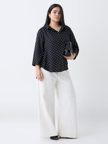 Gia Black Polka Dot Shirt