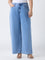 Gia Blue Relaxed-Fit High-Rise Jeans