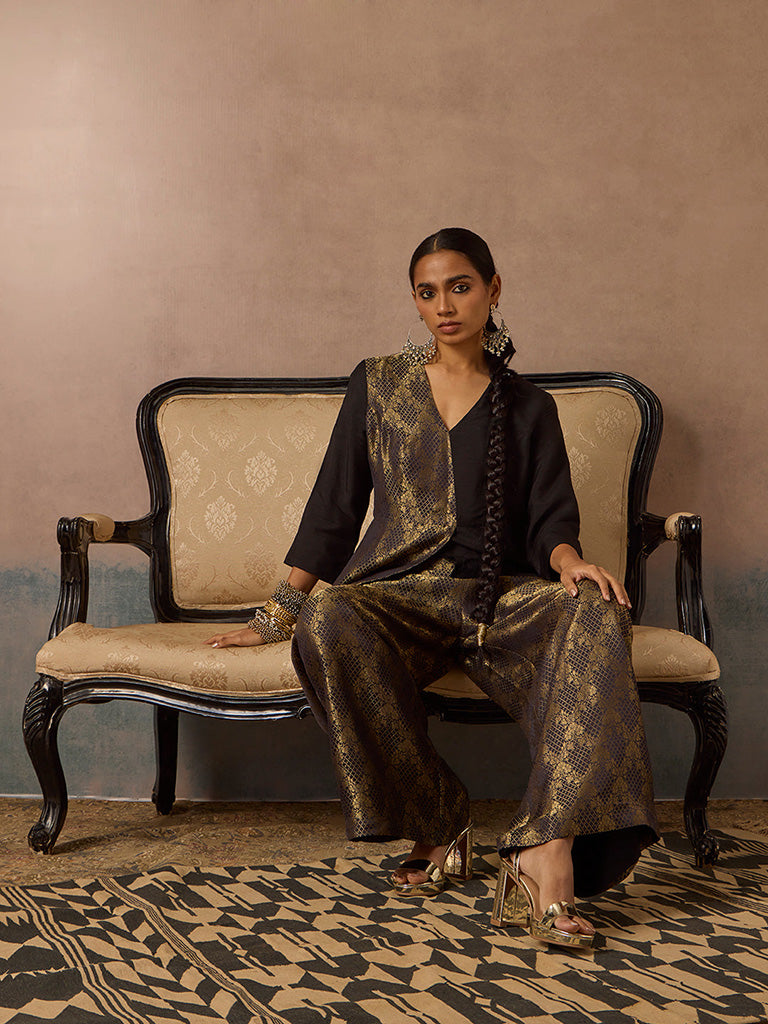Brocade Black Co-ord Set