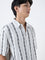 ETA White Striped Relaxed-Fit Cotton Shirt