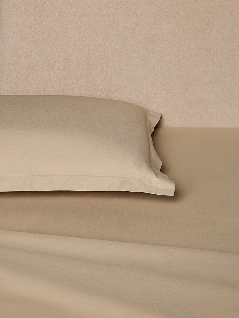 Westside Home Beige Solid King Bed Sheet Set