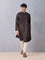 Embroidered Brown Kurta