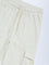 HOP Kids Boys Cream Cargo-Style Mid-Rise Cotton Pants