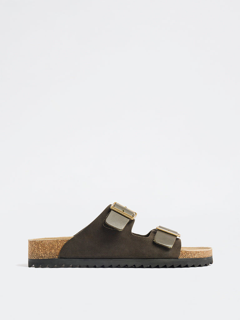 SOLEPLAY Olive Buckle-Detailed Slip-On Sandals