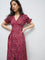 Bombay Paisley Red Floral Cotton A-Line Dress