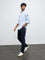 WES Casuals Dark Blue Slim-Fit Mid-Rise Jeans