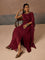 Embellished Maroon Maxi Dress
