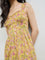 Bombay Paisley Yellow Floral Cotton A-Line Dress