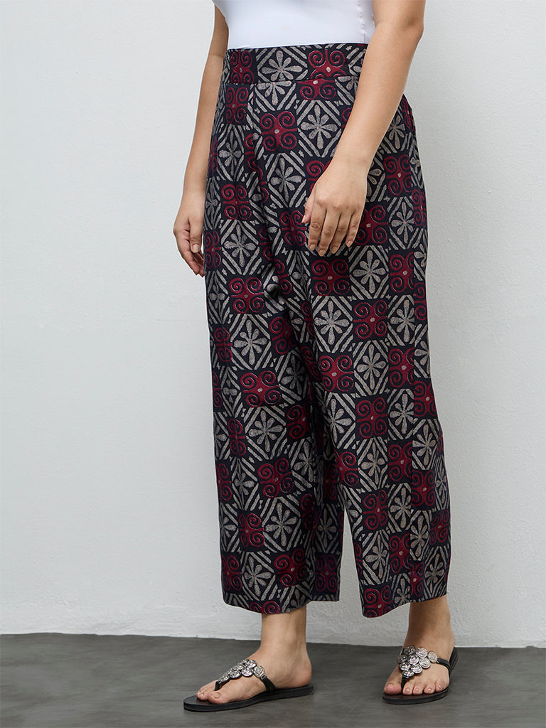 Diza Black Printed Pants