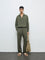ETA Olive Textured Relaxed-Fit Mid-Rise Cotton Chinos