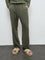 ETA Olive Textured Relaxed-Fit Mid-Rise Cotton Chinos