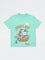 HOP Kids Boys Mint Graphic Design Cotton T-Shirt