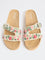 LUNA BLU Multicolour Floral Embroidered Sandals