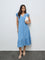 LOV Blue Denim A-Line Dress