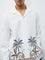 ETA White Tropical Embroidered Relaxed-Fit Cotton Shirt