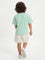 HOP Kids Boys Sea Green Printed Cotton T-Shirt