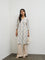 Utsa Grey Floral Printed Cotton Straight Kurta