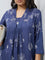 Diza Indigo Garden-Themed A-Line Kurta